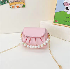 Beaded Handle Children's Chain Crossbody Bags