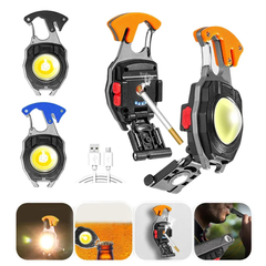 Multifunctional LED Rechargeable Keychain Light  (নাম্বার সহ চাবির রিং free )