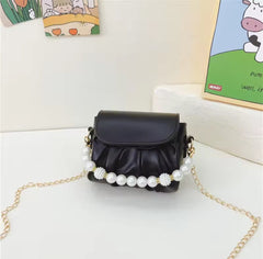 Beaded Handle Children's Chain Crossbody Bags