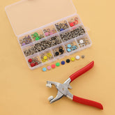 Metal Snaps Buttons with Fastener Pliers Press Tool