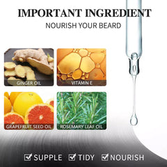 Beard Growth Essential Oil - Pure Natural Nutrients for Hair Regeneration