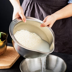 Rice Washer Strainer Bowl