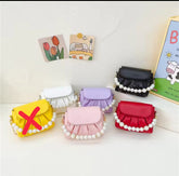 Beaded Handle Children's Chain Crossbody Bags
