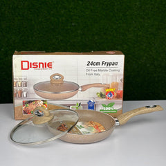Disnie 24/26/28cm Oil Free Marble Coating Frypan
