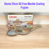 Disnie 24/26/28cm Oil Free Marble Coating Frypan
