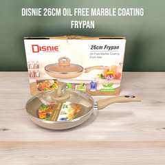 Disnie 24/26/28cm Oil Free Marble Coating Frypan