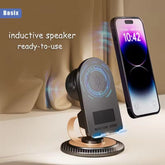 Bluetooth Speaker + Wireless Charging + Phone Stand