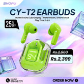 CY-T2 Crystal Earbuds Features