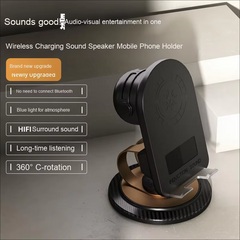 Bluetooth Speaker + Wireless Charging + Phone Stand