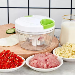 Hand manual pull cord vegetable garlic food processor pulling chopper