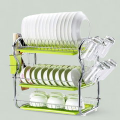 Premium Quality 3 Layer Dish Rack For Kitchen.