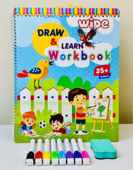 All in One Book And Wipe Draw And Learn Workbook Combo