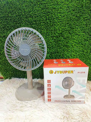 JY SUPER Lithium rechargeable mini table fan and Light or Moving fan JY-2218