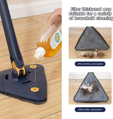 Telescopic Triangle Mop 360 Degrees Rotatable Adjustable Cleaning Mop for Home Tub/Tile/Floor/Windows Reusable Cleaning Tools