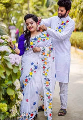 কাপল সেট শাড়ি এবং পাঞ্জাবি