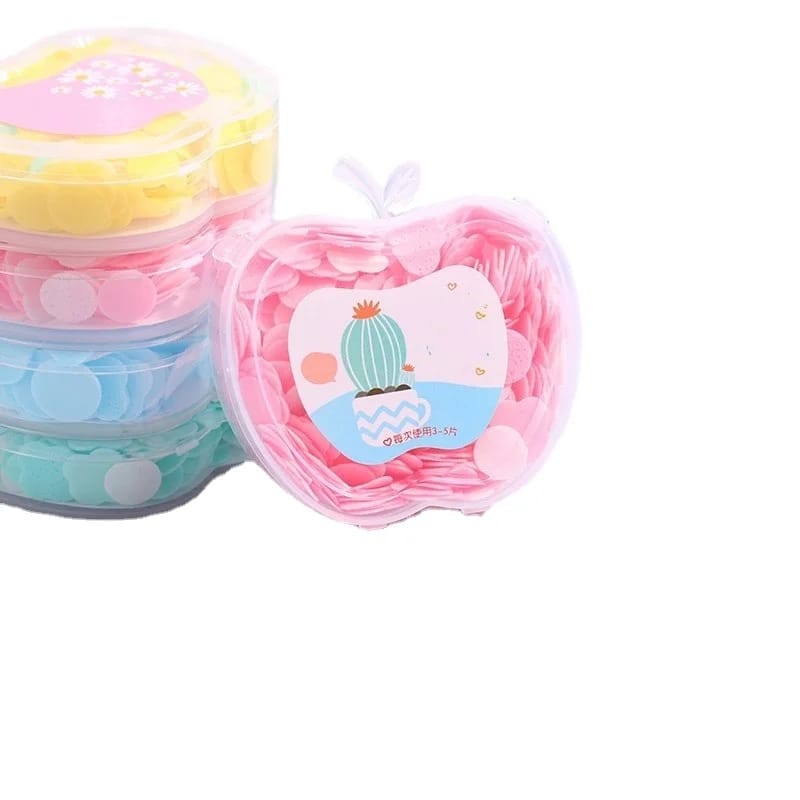 Portable Travel Boxed Mini Soap Paper 1 Box Multicolor