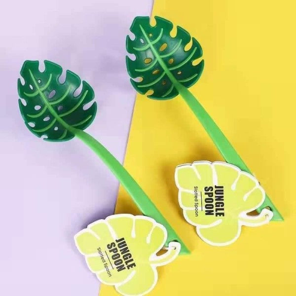 Big Size Jungle Leaves Style Multipurpose Spoon For Curry