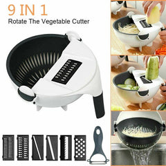 KITCHEN UTENSILS 9 In 1 Wet Basket Vegetable Cutter