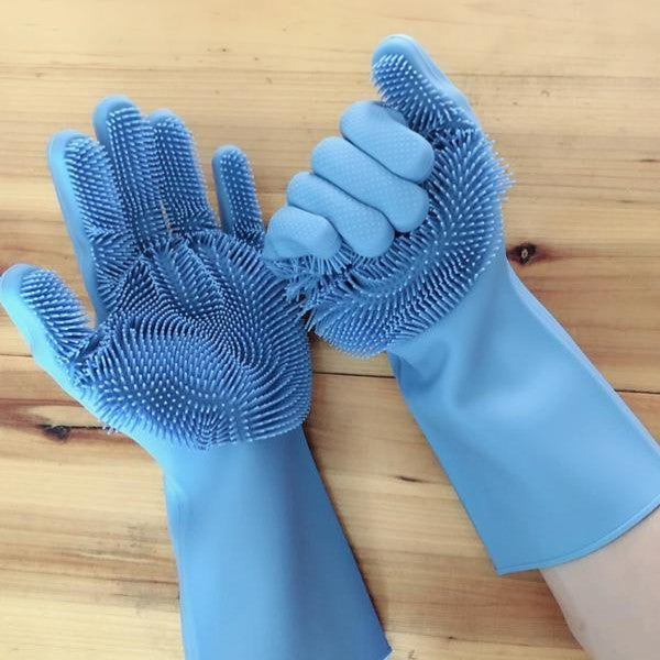 Silicon Dish Washing Kitchen Hand Gloves