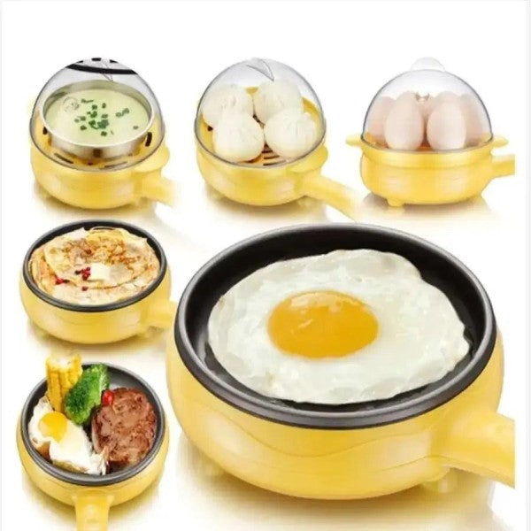 Multi Function 2 In 1 Electric Egg Boiler Frying Pan Non-Stick