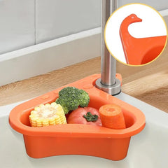 Sink Swan Drain Basket Household Punch-Free Kitchen Vegetable Washing