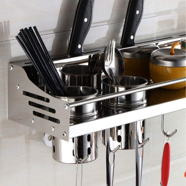 Wall Hanging Aluminum Kitchen Rack