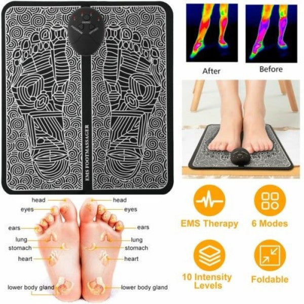 Electric EMS Foot Massager Pad Foot Massage Mat