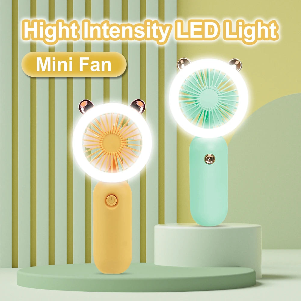 Mini portable light fan