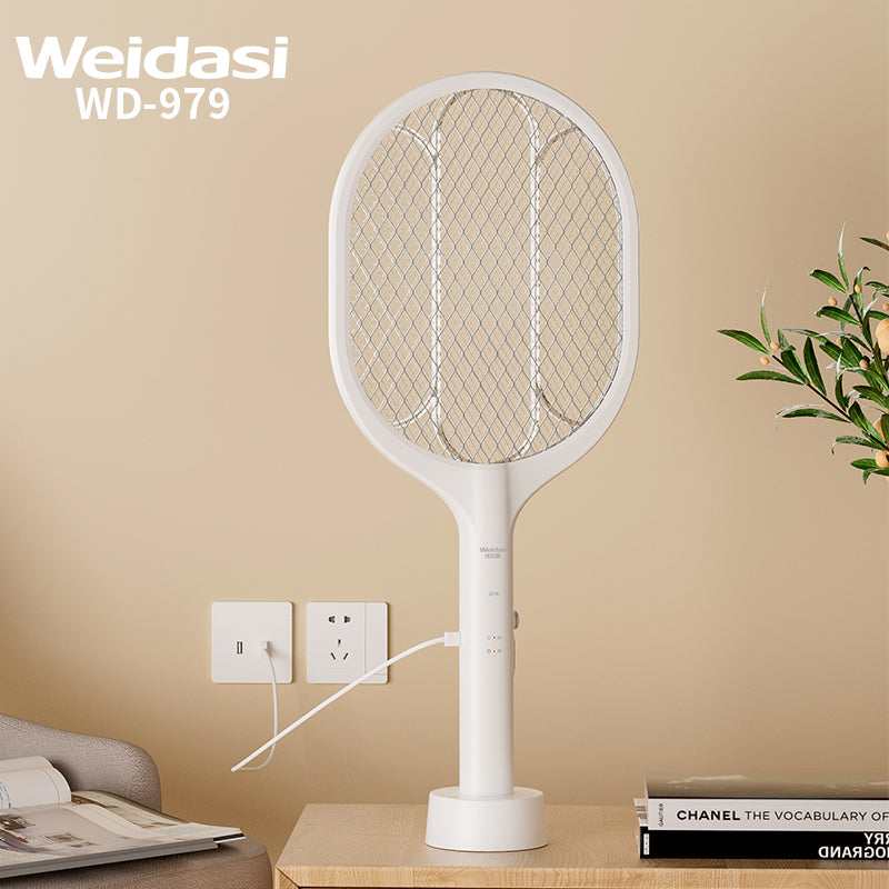 Weidasi New Self-recharging 2-in-1 Electric Usb Mosquito Swatter Anti-mosquito Racket Bat