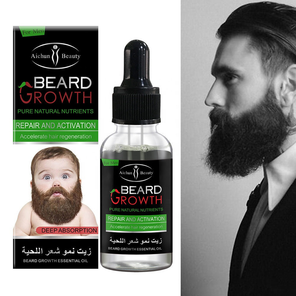 Beard Growth Essential Oil - Pure Natural Nutrients for Hair Regeneration