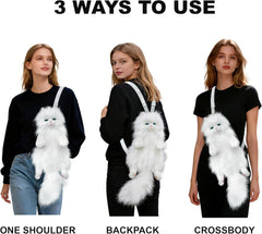 Sound Simulation Plush Cat Backpack