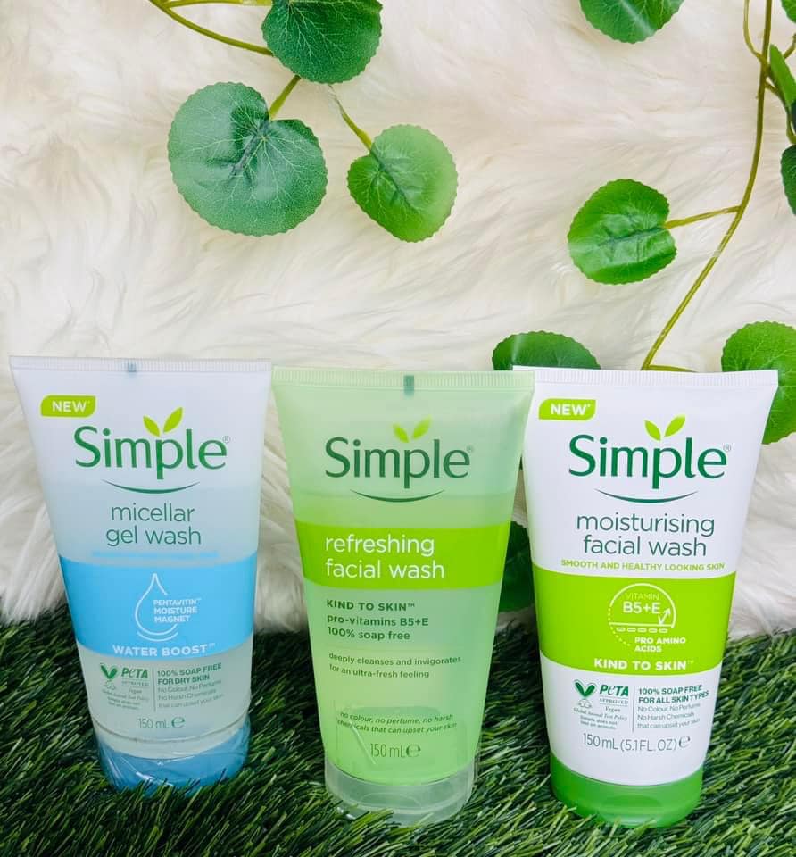 Simple Kind to Skin Refreshing Facial Gel Wash-150ml