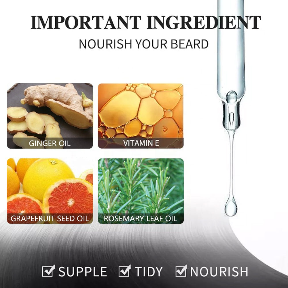 Beard Growth Essential Oil - Pure Natural Nutrients for Hair Regeneration