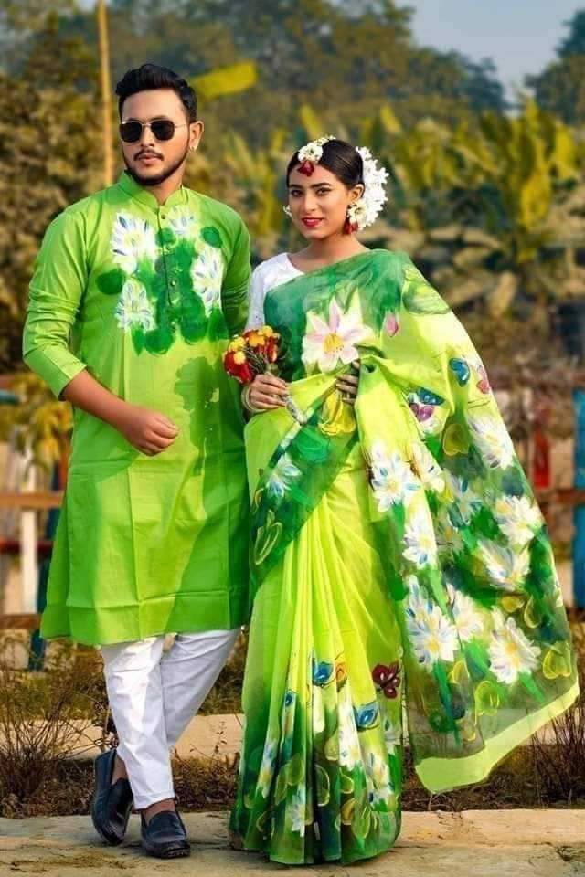 Couple set (শাড়ি এবং পাঞ্জাবি)