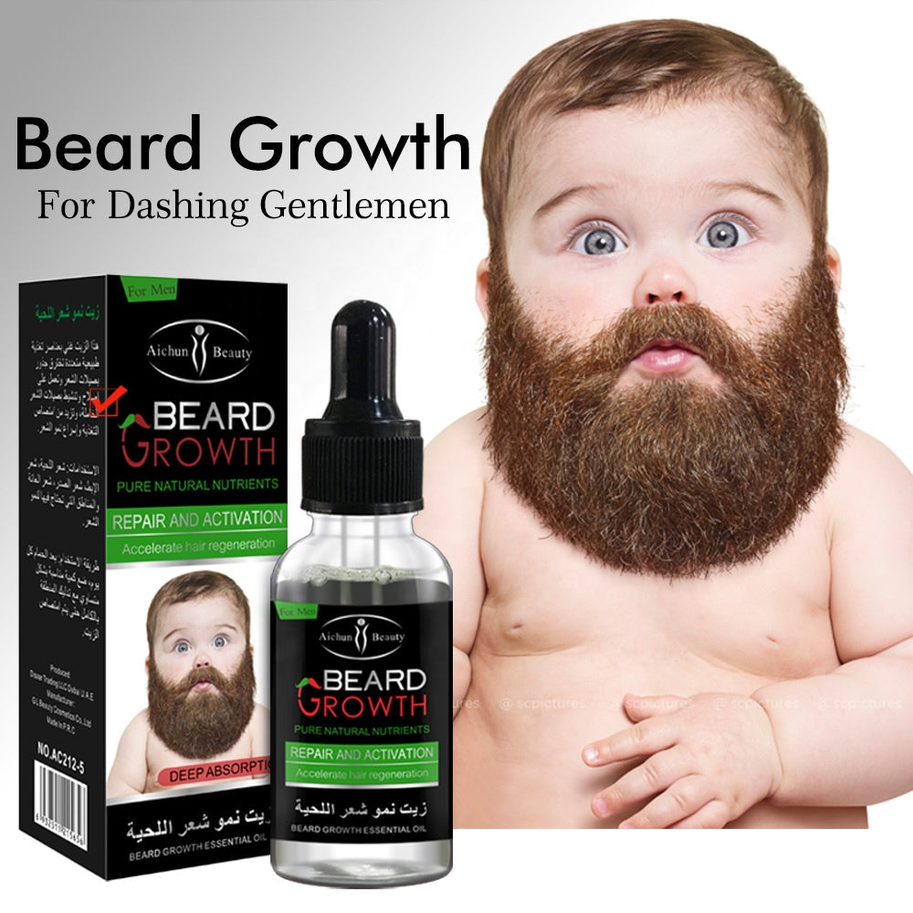 Beard Growth Essential Oil - Pure Natural Nutrients for Hair Regeneration