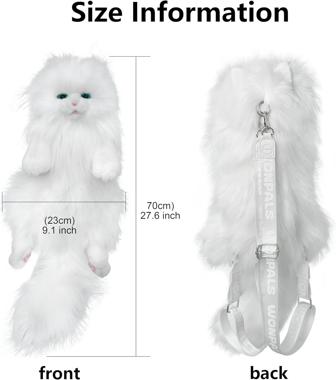 Sound Simulation Plush Cat Backpack