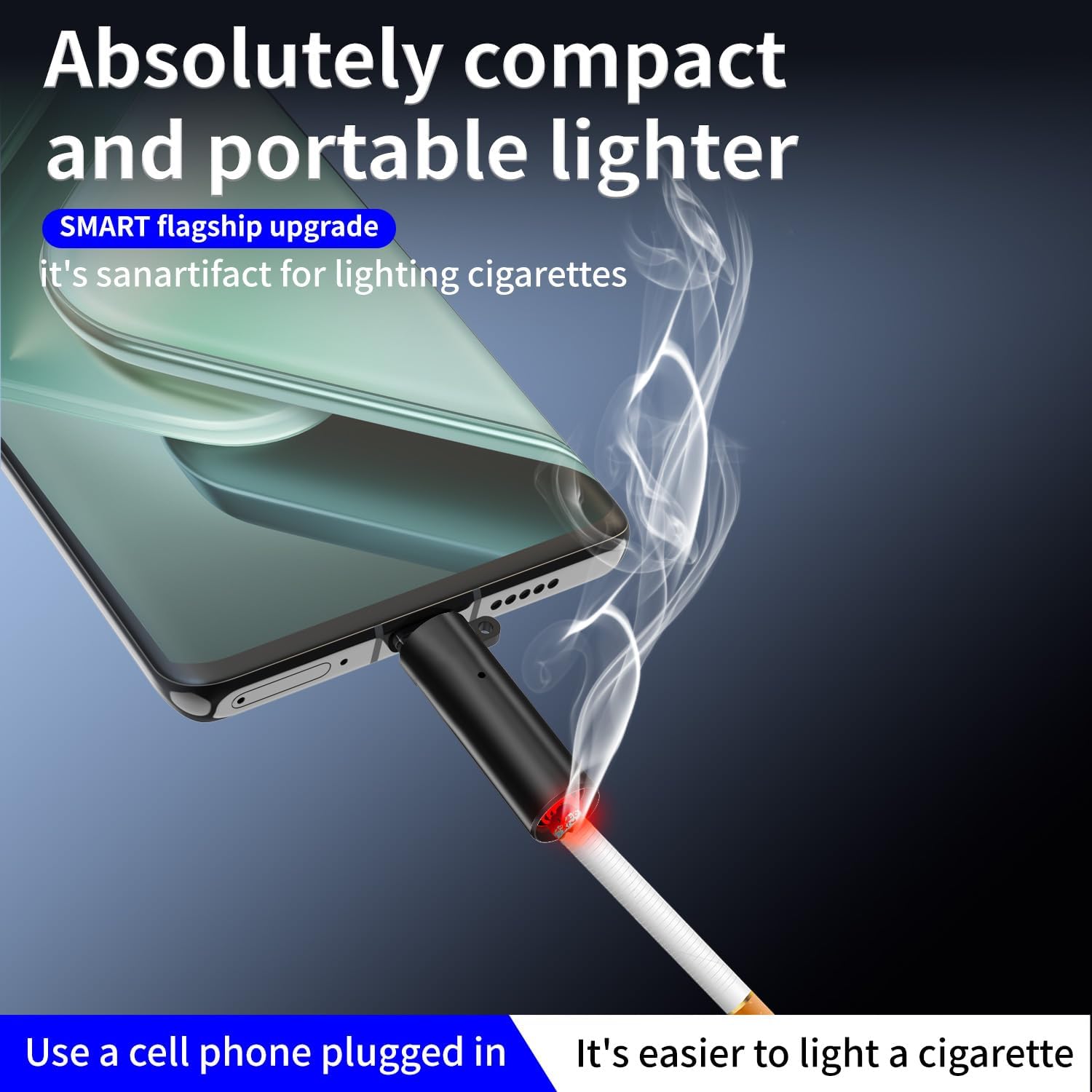 USB-C ব্লো লাইটার (নাম্বার সহ চাবির রিং free )