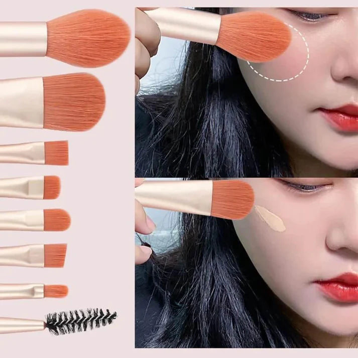 8PCS Mini Pro Soft Makeup Brushes  set