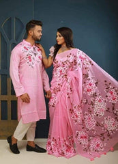 Couple set (শাড়ি এবং পাঞ্জাবি)