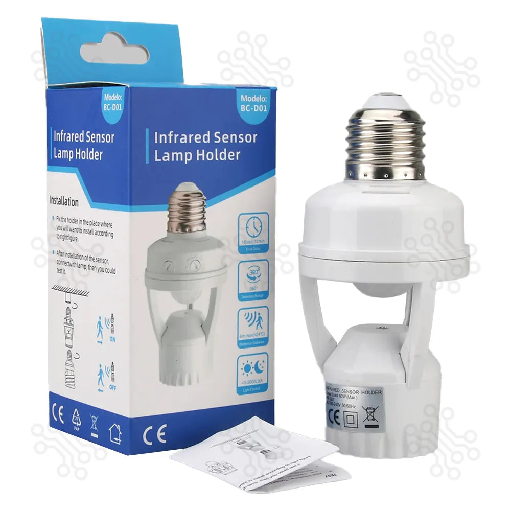 অটোমেটিক মোশন সেন্সর বাল্ব হোল্ডার (PIR Infrared Sensor)