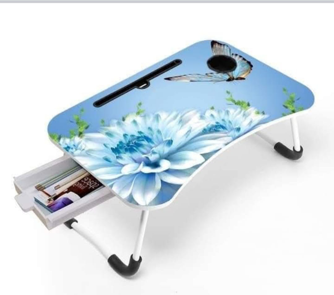 Folding laptop table