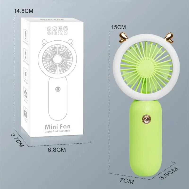 Mini portable light fan