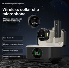 Q8 Rode Podcast Magnetic Wireless Potable Microphone For Cell Phone Singers Lavalier Transmitter And Receiver