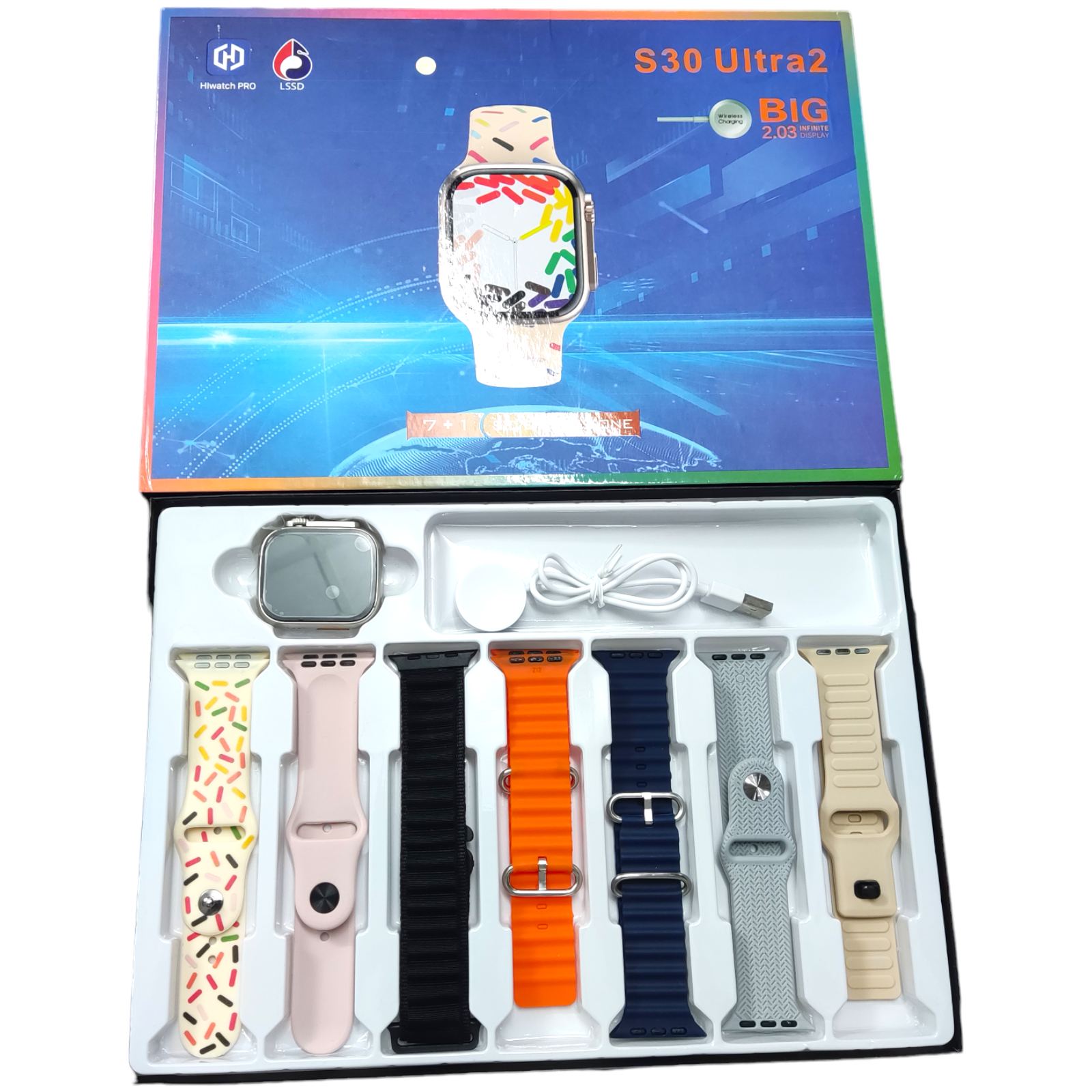 S 30 ultra 2 BIG smart watch (সাথে আকর্ষণীয় সাতটি বেল্ট ফ্রি)