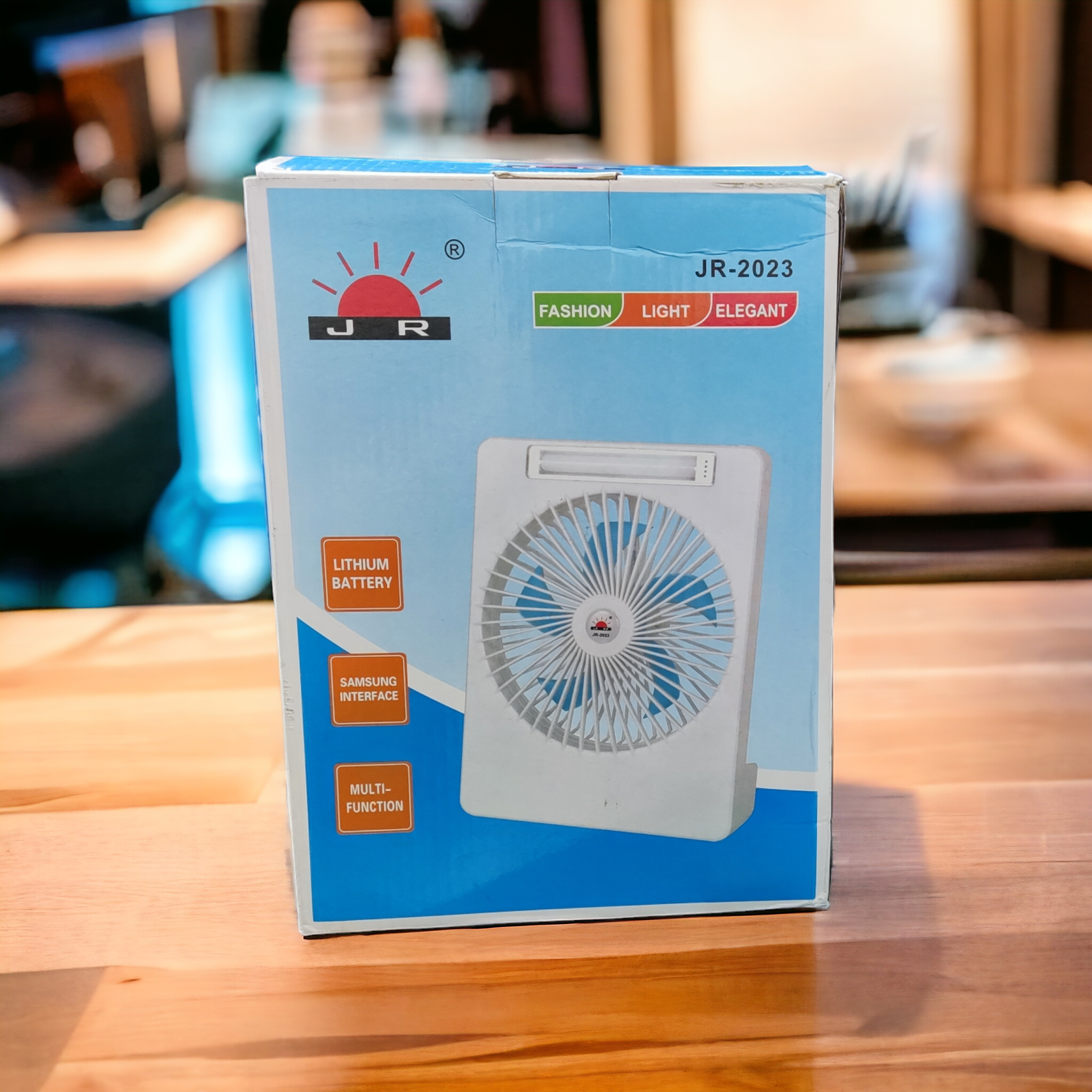 Rechargeable fan JR-2023 (fan with LED light)