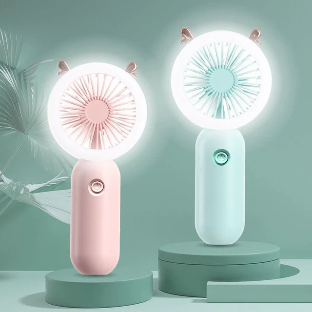 Mini portable light fan