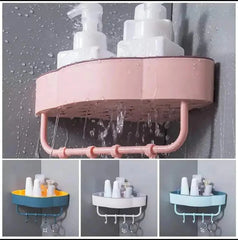 Wall-mounted Bathroom Shelves Corner Shelf With Hook