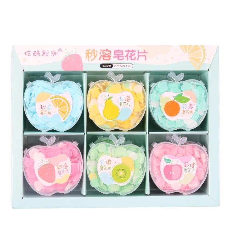 Portable Travel Boxed Mini Soap Paper 1 Box Multicolor