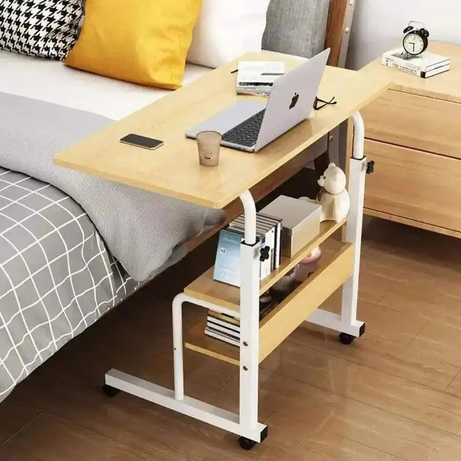 Adjustable double layer desk table
