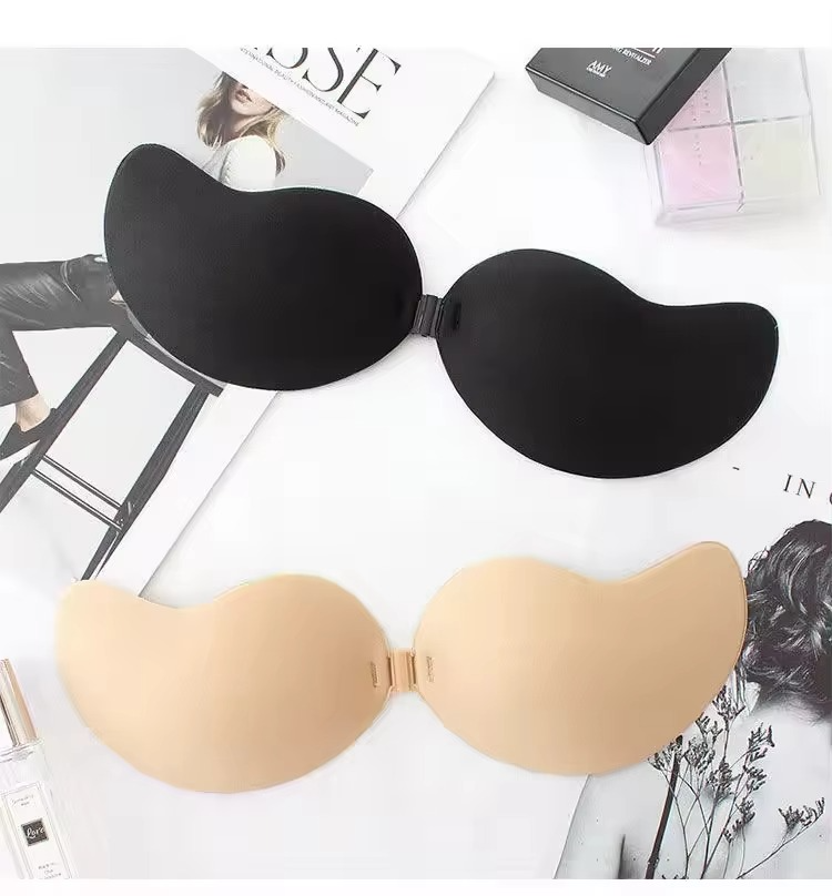 Mango Shape Silicone Chest Stickers Bra Self Adhesive Strapless